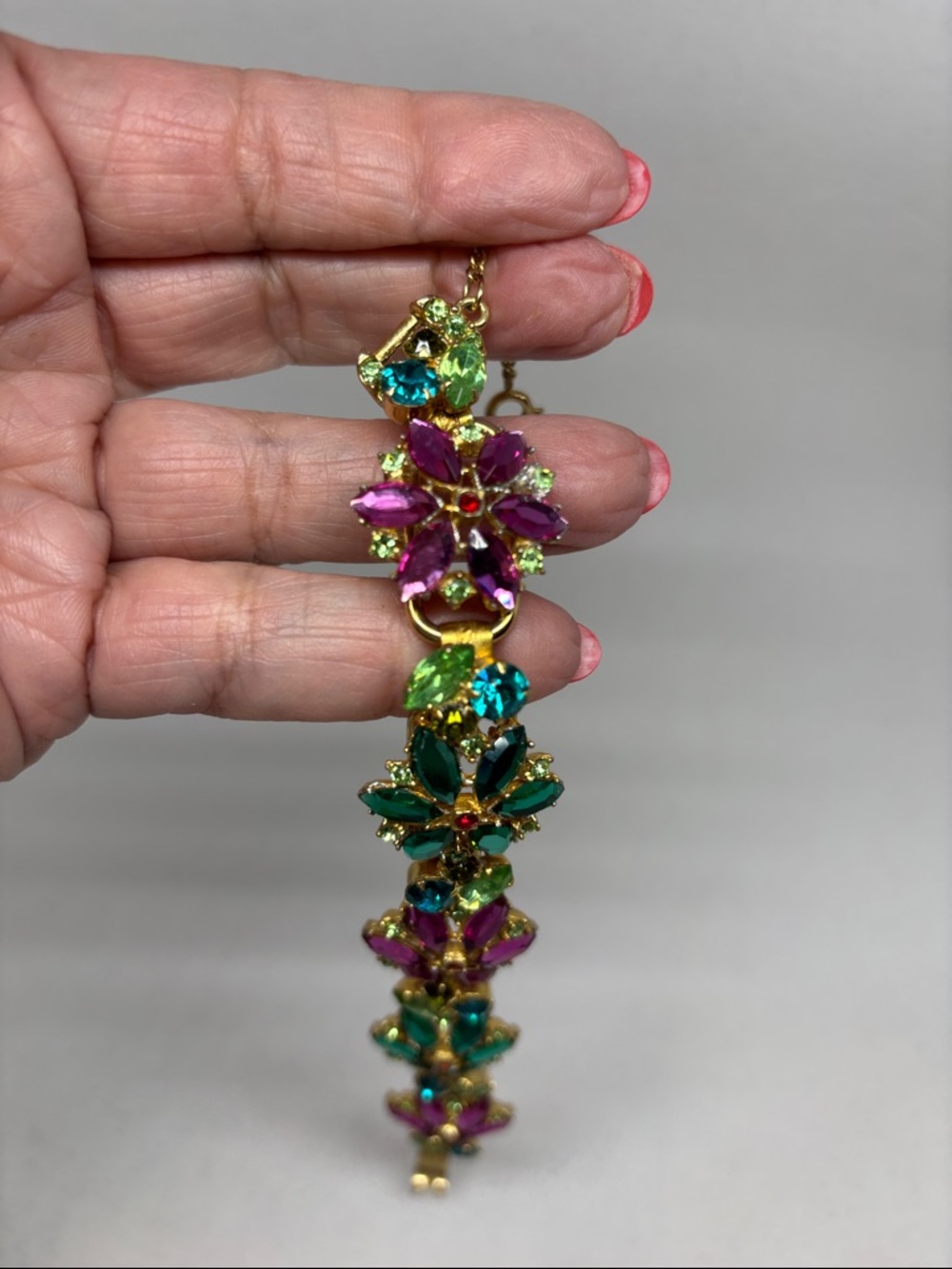 Gorgeous vintage D&E Juliana bracelet - Picture 13 of 16